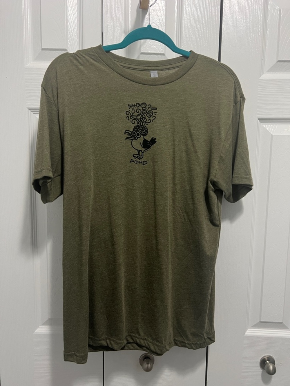 Next Level Apparel Olive Green Graphic Tee